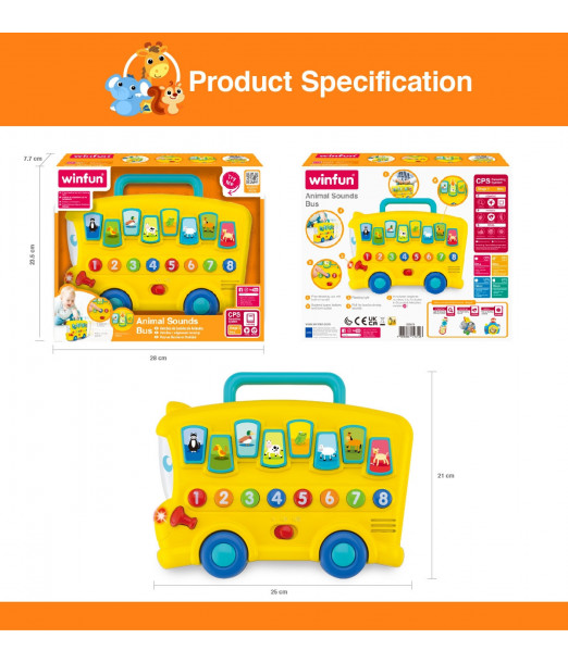 Winfun Bus des Animaux 6M+ Univers Bébé - winfun Maroc 2