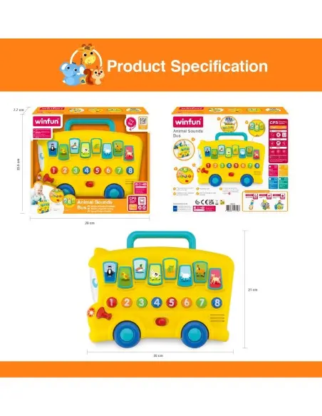 Winfun Bus des Animaux 6M+ Univers Bébé - winfun Maroc