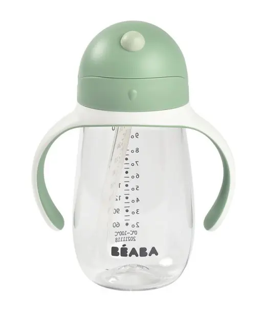 Tasse à paille Béaba 300ml Vert Vaisselle bébé - Beaba Maroc
