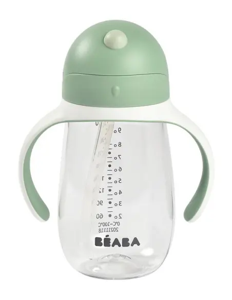 Tasse à paille Béaba 300ml Vert Vaisselle bébé - Beaba Maroc