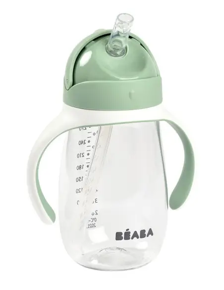 Tasse à paille Béaba 300ml Vert Vaisselle bébé - Beaba Maroc