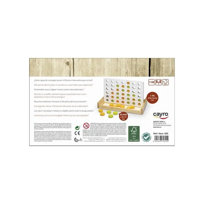 Cayro Aligne 4 en Bois 7ans+ Univers Enfant - Cayro the games