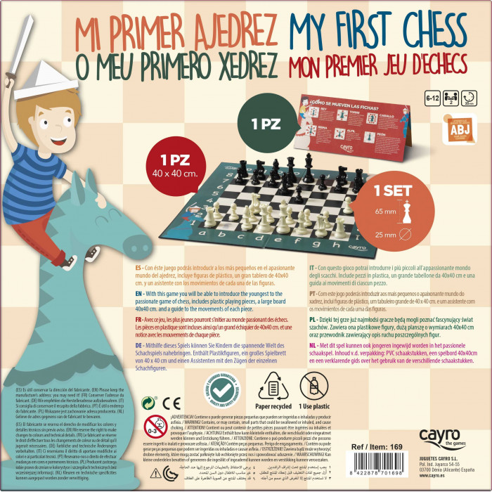 Cayro Mon Premier Jeu D'Echecs 6ans+ Univers Enfant - Cayro