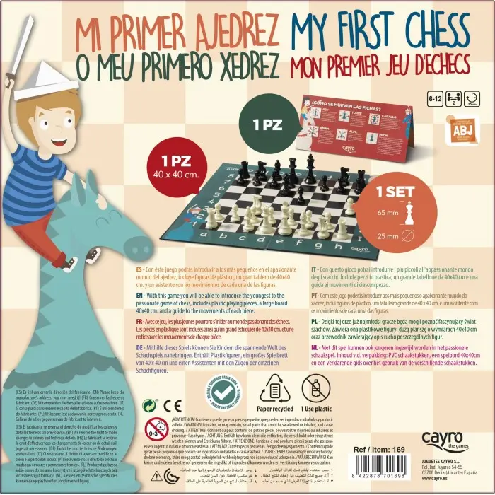 Cayro Mon Premier Jeu D'Echecs 6ans+ Univers Enfant - Cayro