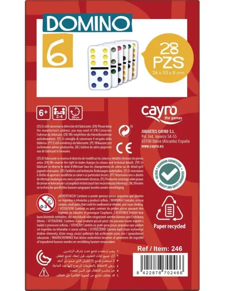 Cayro Domino Double 6 6ans+ Univers Enfant - Cayro the games