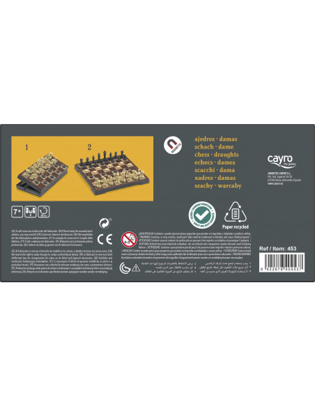 Cayro Jeu De Dames Et D'échecs Voyage 7 ans + Univers Enfant -