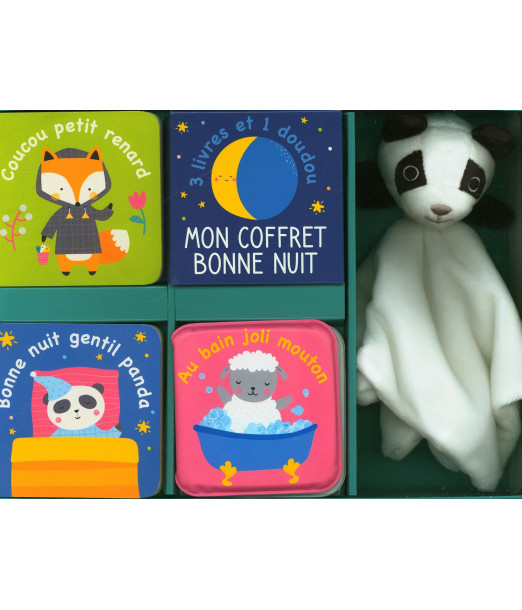 Mon coffret bonne nuit Avec 3 livres et 1 doudou Panda 3 ans +