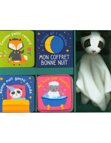 Mon coffret bonne nuit Avec 3 livres et 1 doudou Panda 3 ans +