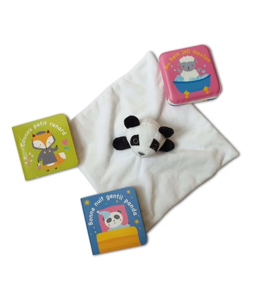 My bedtime box with 3 books and 1 Panda comforter from 3 years 2