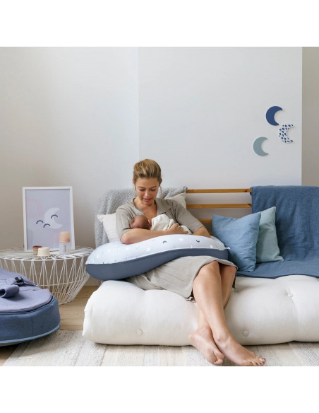 Coussin D'allaitement Doomoo Buddy Grey Moon Coussin