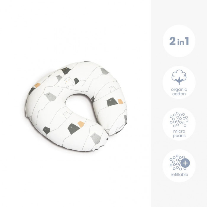 Coussin D'allaitement Doomoo Softy Bear Grey Coussin