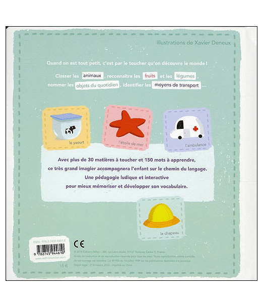 Mon grand imagier à toucher 3 ans + Livres & Activités - Maroc 2