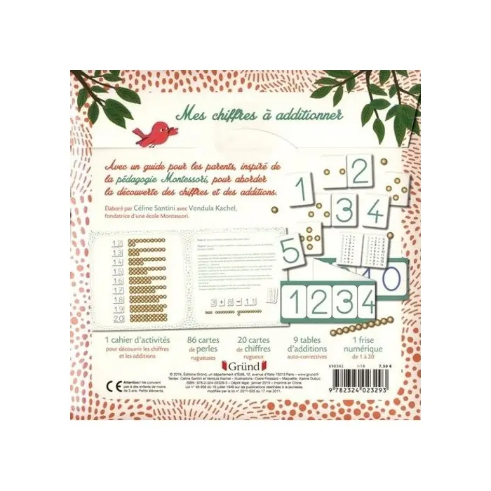 Montessori Mes chiffres à additionner 3 ans + Livres &