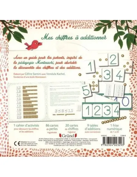 Montessori Mes chiffres à additionner 3 ans + Livres &