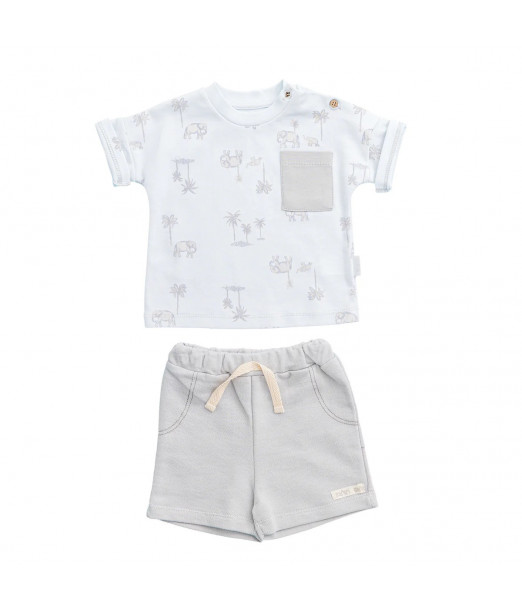Tenue 2 Pièces 100% Coton Eléphant Tenue de sortie - Maroc
