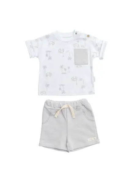 2-piece baby outfit 100% cotton Elephant