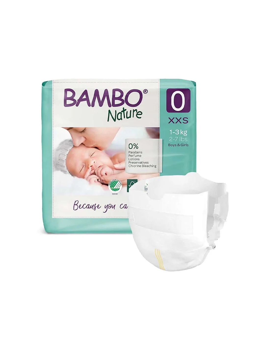 Couches Bambo Nature Taille 0 (1-3kg) 24 Unités au Maroc - Baby And Mom
