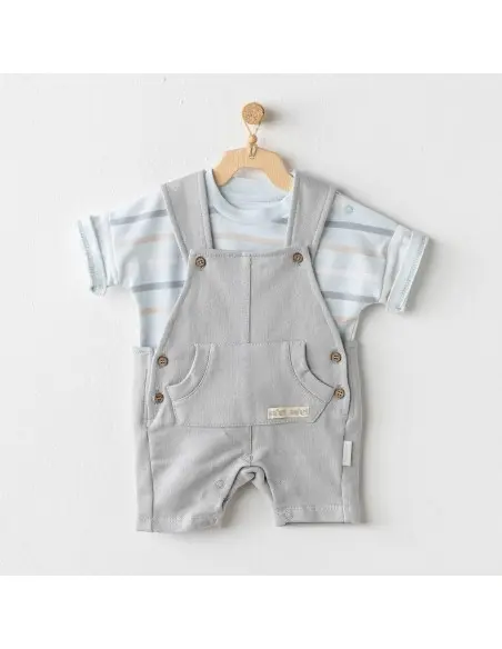 Ensemble Salopette Bleu Clair à imprimé Safari Tenue de sortie 