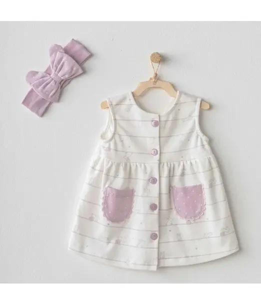 Robe Bébé à Boutons Funny Bunny 100% Coton