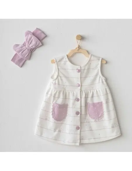 Robe Bébé à Boutons Funny Bunny 100% Coton