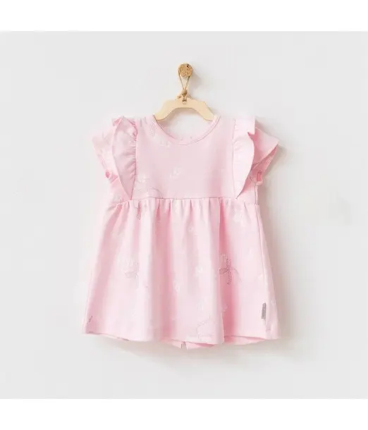 Robe Bébé Milly Ballet Rose 100% coton 3-6 mois
