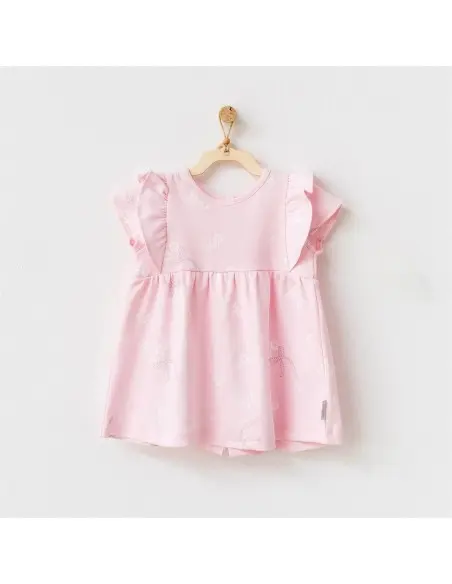 Robe Bébé Milly Ballet Rose 100% coton 3-6 mois