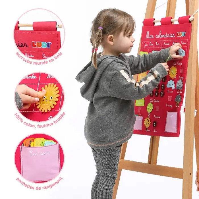 Ludi Calendrier Basic Rose Jouet Éducatif 3ans+ 3 - 5 ans -