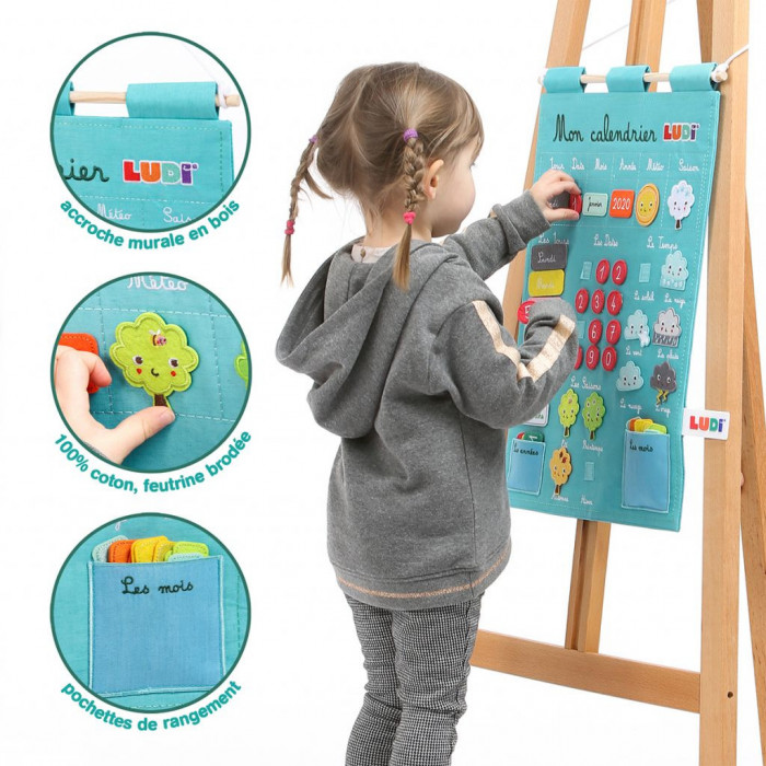 Ludi Calendrier Basic Bleu Jouet Éducatif 3ans+ 3 - 5 ans -