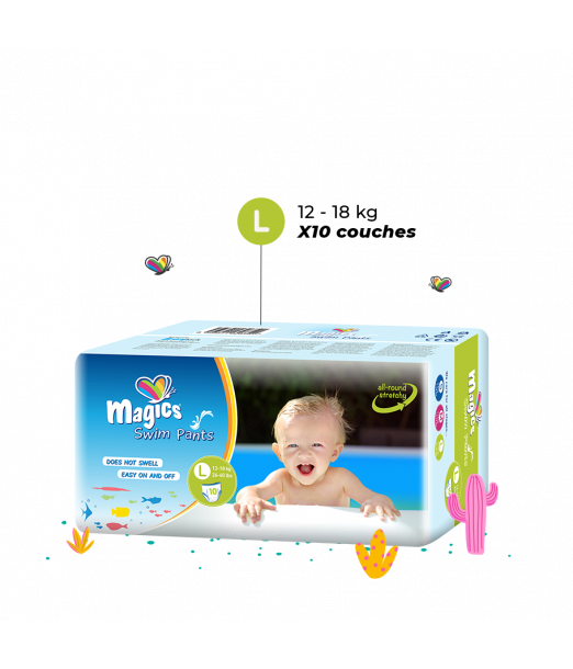 Couches Natation taille L – 5 (12-18kg) Magics Couches bébé 1