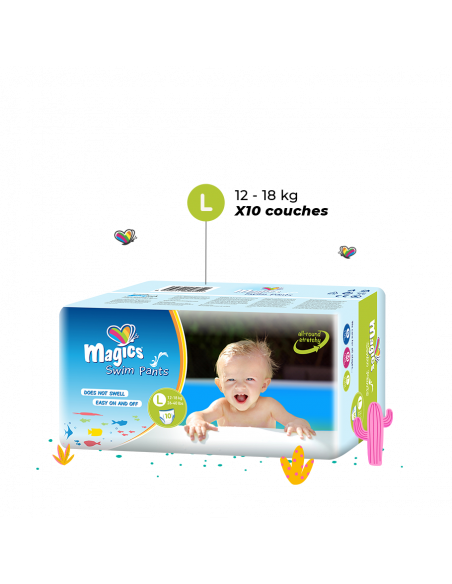 Couches Natation taille L – 5 (12-18kg) Magics Couches bébé 1