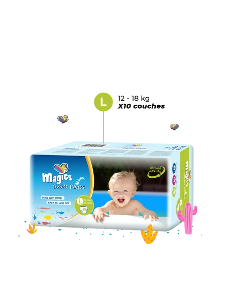Couches Natation taille L – 5 (12-18kg) Magics Couches bébé 1