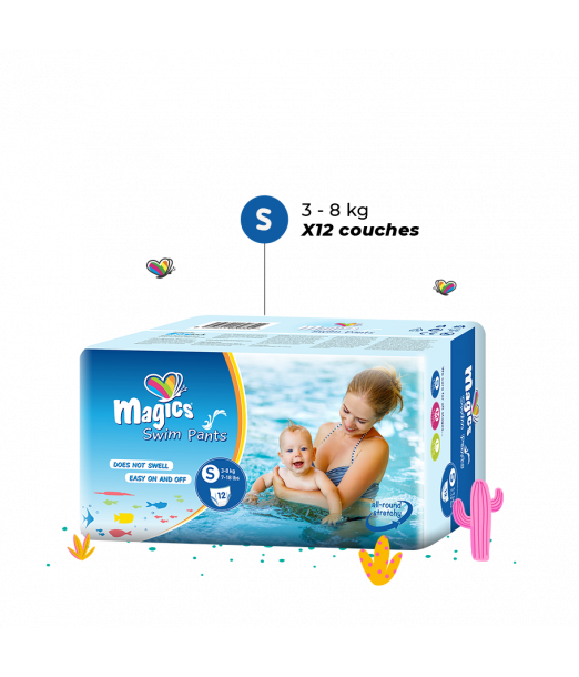Couches Natation taille S – 3 (3-8kg) Magics Couches bébé - 