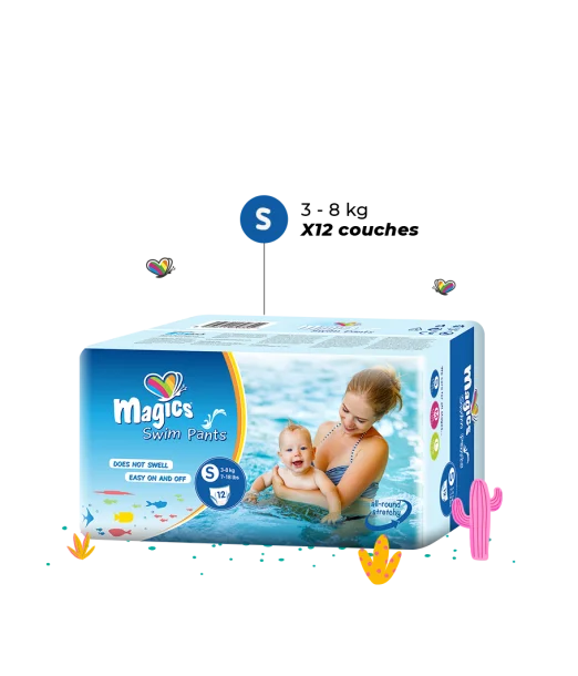 Couches Natation taille S – 3 (3-8kg) Magics Couches bébé - 
