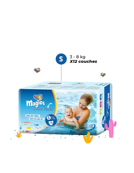 Couches Natation taille S – 3 (3-8kg) Magics Couches bébé - 