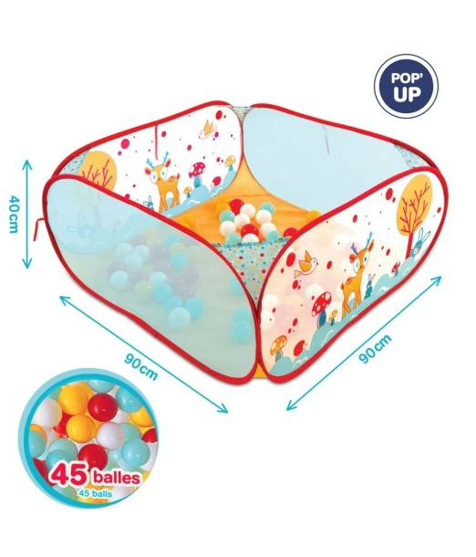 Ludi pop-up rabbit play gym with 45 balls from 6 months