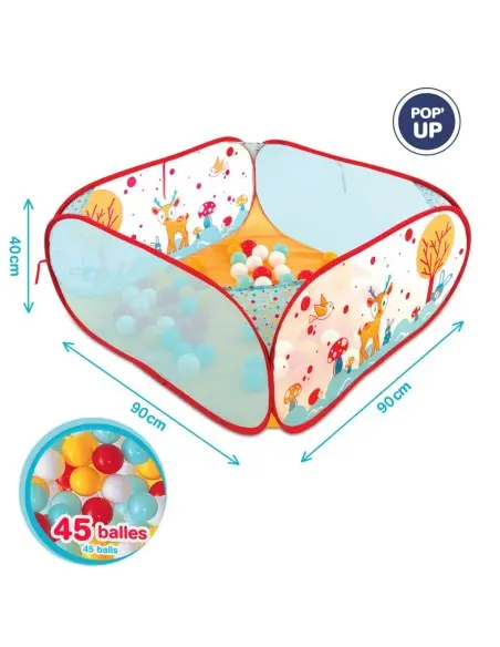 Ludi pop-up rabbit play gym with 45 balls from 6 months