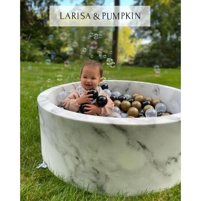 LARISA & PUMPKIN – Piscine à balles Marbre Gris Piscine -
