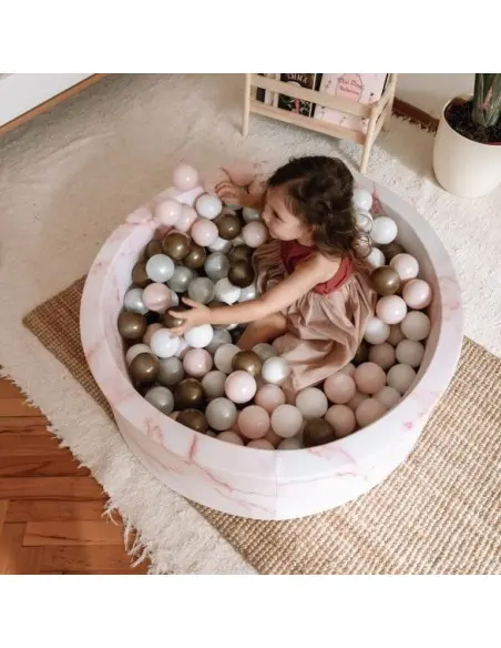 LARISA & PUMPKIN – Piscine à balles Marbre Rose Piscine -