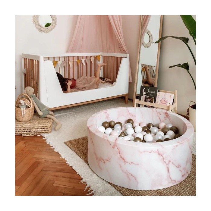 LARISA & PUMPKIN – Piscine à balles Marbre Rose Piscine -
