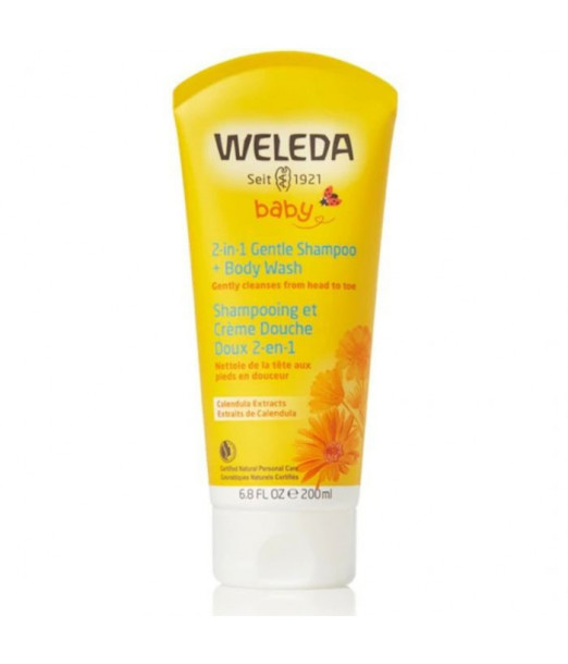 Crème lavante corps et cheveux au calendula Weleda 200ml, Cheveux & Corps - Puériculture Maroc