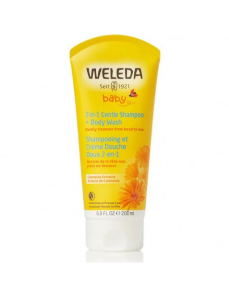 Crème lavante Weleda corps et cheveux au calendula 200ml dans Cheveux & Corps chez Baby And Mom Maroc
