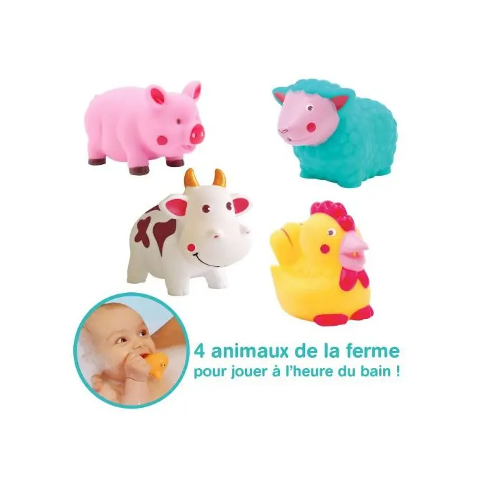 Ludi Aspergeurs "Ferme" Jouets de bain Détergent Vaisselle Bébé