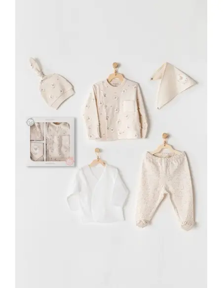 Newborn gift set 100% cotton 5-piece Sheep