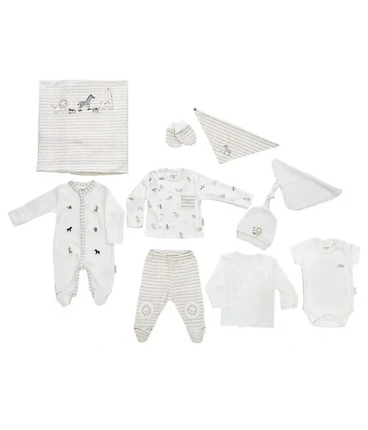 100% cotton newborn 10-piece Jungle gift set 2