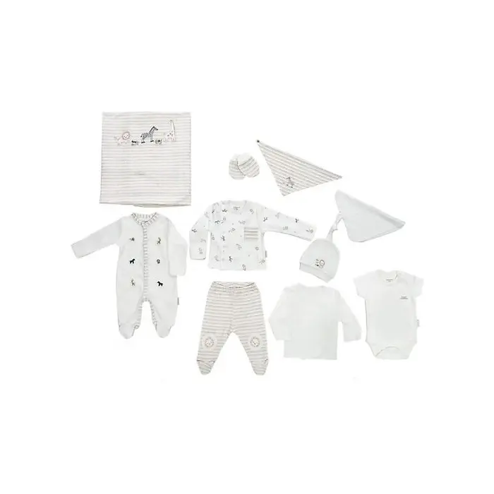 Coffret naissance 100% coton 10 pièces Jungle Coffret naissance
