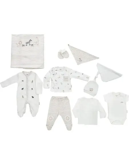 Coffret naissance 100% coton 10 pièces Jungle Coffret naissance