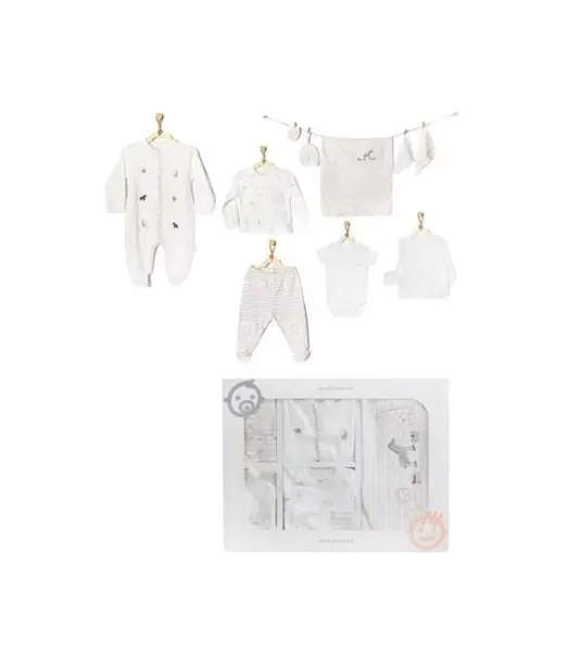 Coffret naissance 100% coton 10 pièces Jungle Coffret naissance