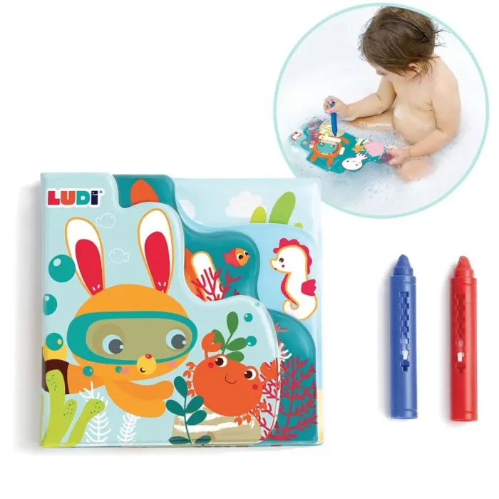 Ludi Livre de bain et Coloriages 10m+ Jouet de bain - Ludi