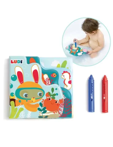 Ludi Livre de bain et Coloriages 10m+ Jouet de bain - Ludi