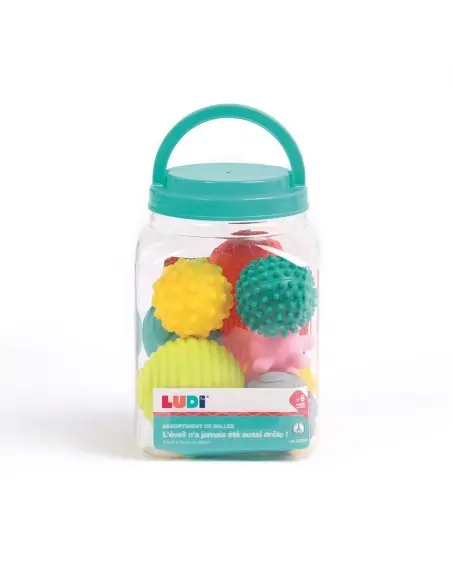 Ludi Assortiment de 8 Balles Sensorielles 6m+ Jouet - Ludi